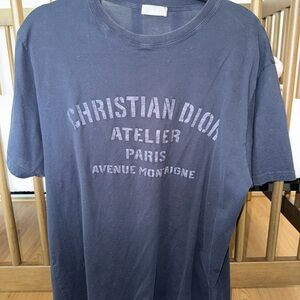 Dior Men's Charcoal Graphic Tee